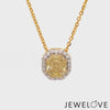 18K Yellow Gold  Pendant Chain with Fancy Color Diamond JL AU P 10