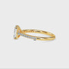 70-Pointer Emerald Cut Solitaire Diamond Shank 18K Yellow Gold Ring JL AU 19015Y-B