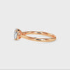 70-Pointer Cushion Cut Solitaire Diamond 18K Rose Gold Ring JL AU 19003R-B
