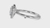 70-Pointer Heart Cut Solitaire Halo Diamond Platinum Ring JL PT 19028-B