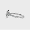 70-Pointer Solitaire Halo Diamond Shank Platinum Ring JL PT 19031-B