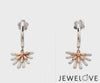 Evara Platinum Rose Gold Diamond Cut Earrings for Women JL PT E 256