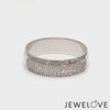 Customized 6mm, 4mm Fingerprint Engraved Platinum Rings for Couples