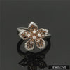 Platinum Pink Flower with Diamonds Ring for Women JL PT 1311