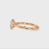 70-Pointer Oval Cut Solitaire 18K Rose Gold Ring JL AU 19004R-B