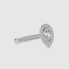 70-Pointer Solitaire Halo Diamond Shank Platinum Engagement Ring JL PT 0055-B