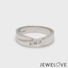 Designer 3 Diamond Platinum Ring for Women JL PT R-8012