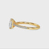 70-Pointer Princess Cut Solitaire Diamond Shank 18K Yellow Gold Ring JL AU 19012Y-B