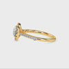 70-Pointer Solitaire Halo Diamond Shank 18K Yellow Gold Ring JL AU 19031Y-B