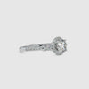 70-Pointer Solitaire Accent Diamond Shank Platinum Ring JL PT 0048-B