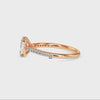 70-Pointer Emerald Cut Solitaire Diamond Shank 18K Rose Gold Solitaire Ring JL AU 19015R-B