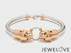 Platinum & Rose Gold Panther Bracelet for Men JL PTB 1184