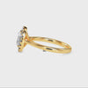 70-Pointer Oval Cut Solitaire Halo Diamond 18K Yellow Gold Ring JL AU 19024Y-B
