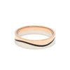 Ready to Ship - Ring Size 20 for Men of Platinum | Rose Gold with Black Enamel Fusion Ring for Men JL PT 1082