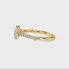 70-Pointer Oval Cut Solitaire Diamond Shank 18K Yellow Gold Ring JL AU 19014Y-B