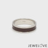 Platinum Couple Rings with Brown Ceramic JL PT 1329