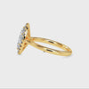 70-Pointer Marquise Cut Solitaire Halo Diamond 18K Yellow Gold Ring JL AU 19029Y-B