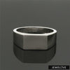 Men of Platinum | Heavy Platinum Signet Flat Top Ring for Men JL PT 1056
