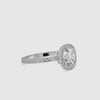 70-Pointer Solitaire Halo Diamond Shank Platinum Ring JL PT 0162-B
