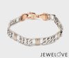 Designer Platinum & Rose Gold Bracelet for Men JL PTB 750-R