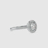 70-Pointer Solitaire Single Halo Diamond Shank Platinum Engagement Ring JL PT 0071-A