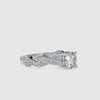 0.30cts. Platinum Diamond Twisted Shank Engagement Ring JL PT 0068