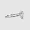 Pear Cut Diamond with Round Brilliant Cut Diamond Platinum Ring JL PT 0672