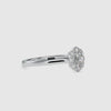 10 Pointer Oval Cut Diamond Platinum Diamond Halo Ring JL PT 0030