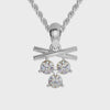 Platinum Pendant with Diamonds for Women JL PT P 1244