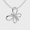 Platinum Butterfly Pendant with Diamonds for Women JL PT P 1236