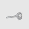 0.50cts Solitaire Single Halo Diamond Shank Platinum Engagement Ring JL PT 0071