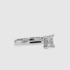 0.50cts. Solitaire Princess Cut Diamond Platinum Engagement Ring JL PT 0013