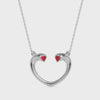 Platinum Heart Ruby Pendant for Women JL PT P 18009