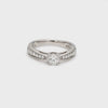 Ready to Ship - Ring Size 12, Platinum Solitaire Ring for Women JL PT 624