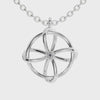 Platinum Circle Flower Diamond Pendant for Women JL PT P 1209