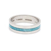 Plain Platinum Ring with Blue Enamel for Men JL PT 1119