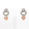 Designer Plain Platinum & Rose Gold Earrings JL PT E 212