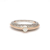 Platinum & Rose Gold Couple Rings with Single Diamonds JL PT 952