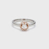 Ready to Ship - Ring Size 12, 20-Pointer Halo Solitaire Platinum Engagement Ring JL PT 582
