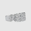 Designer Broad Platinum Ring with Diamonds for Women JL PT US-0009