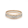 Ready to Ship - Ring Size 22, Platinum & Rose Gold Fusion Single Diamond Ring for Men JL PT 997