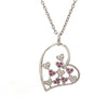 Platinum Ruby Heart Pendant with Diamond for Women JL PT P 18023