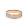 Ready to Ship - Ring Size 21, Platinum & Rose Gold Fusion Single Diamond Ring for Men JL PT 995