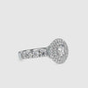 20-Pointer Platinum Double Halo Diamond Shank Engagement Ring JL PT 0039