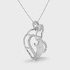 Platinum Diamond Heart Pendant for Women JL PT P LC911