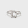 0.70 cts. Emerald Cut Solitaire Ring in Platinum Halo Setting JL PT 469-A