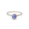 Oval Cut Blue Sapphire Platinum Ring for Women JL PT 1196