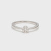 Platinum Ring with Seven Diamonds for Women SJ PTO 305