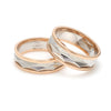 Designer Cut Platinum & Rose Gold Couple Rings JL PT 946