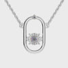 Platinum Diamond Oval Shape Pendant for Women JL PT P 1203